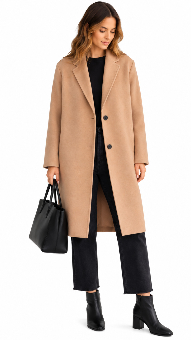 ALLSAINTS ANYA WOOL BLEND COAT WOMENS SMALL CAMEL TAN OVERSIZED TOPPER OVERCOAT